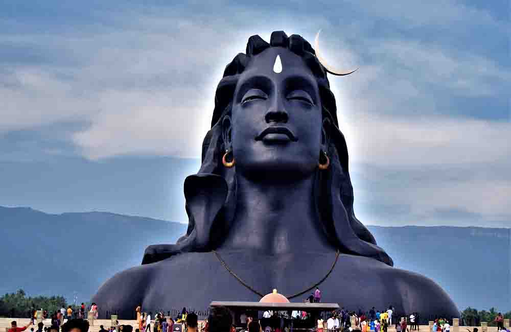 Coimbatore sunsets hit different when Adiyogi is watching